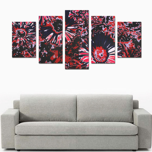 Amazing glowing flowers C by JamColors Canvas Print Sets D (No Frame)