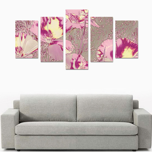 Amazing glowing flowers 2B by JamColors Canvas Print Sets C (No Frame)