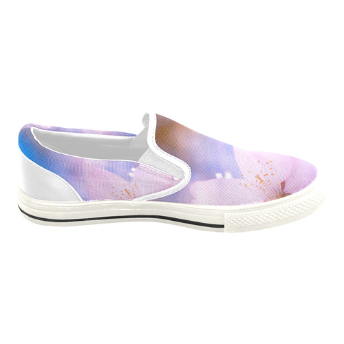 Sakura Cherry Blossom Spring Heaven Light Beauty Women's Slip-on Canvas Shoes/Large Size (Model 019)
