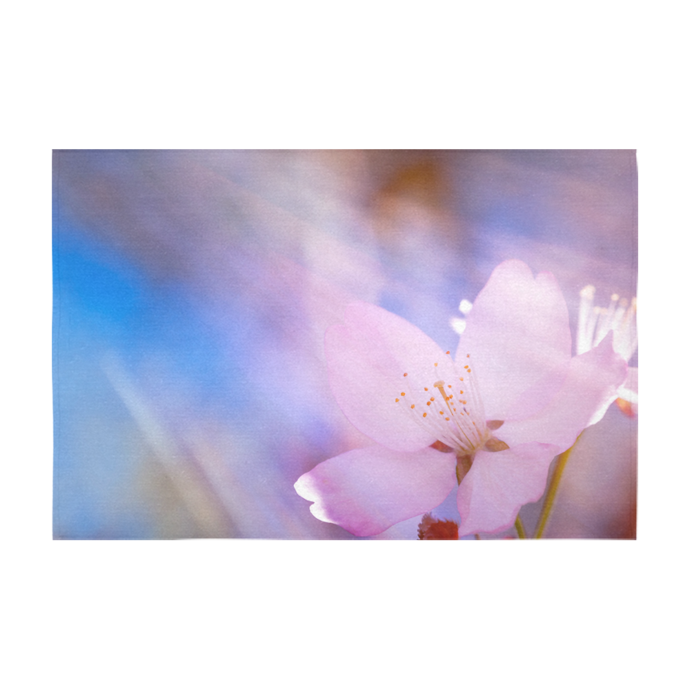 Sakura Cherry Blossom Spring Heaven Light Beauty Cotton Linen Tablecloth 60" x 90"
