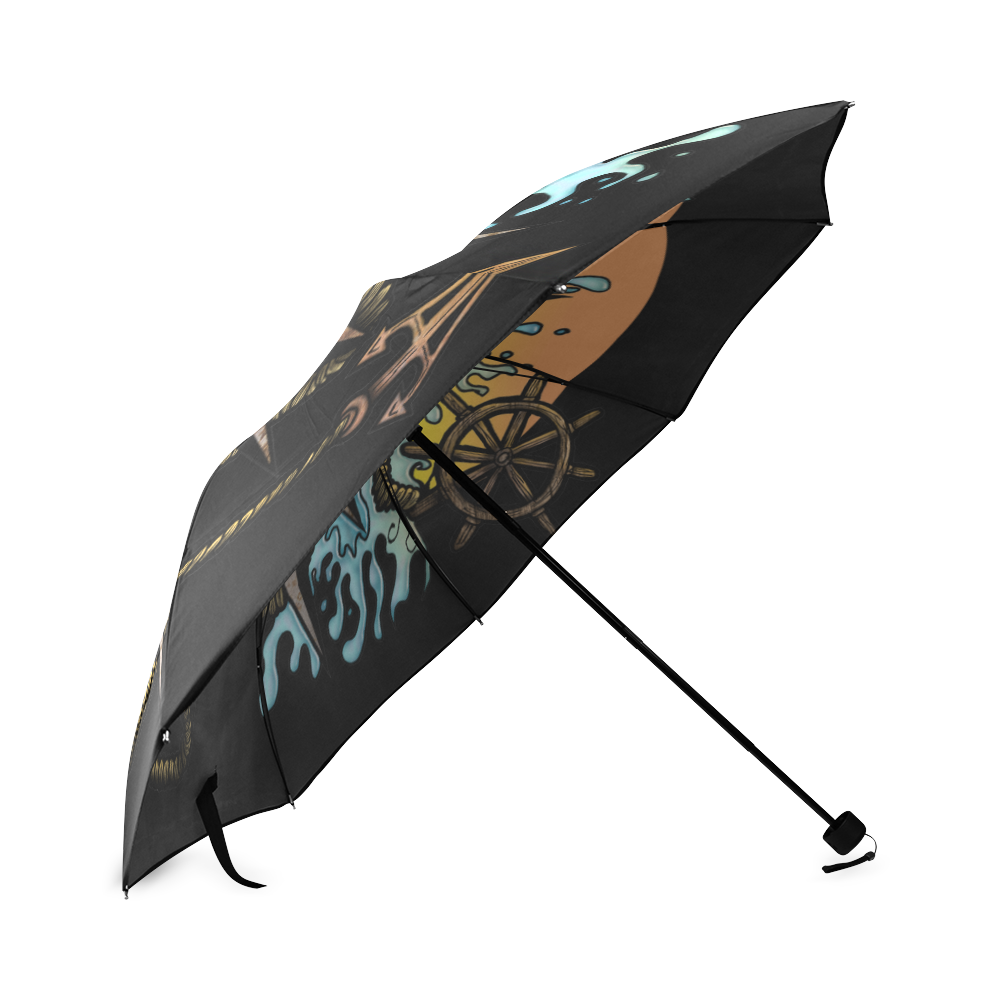 Nautical Splash Foldable Umbrella (Model U01)