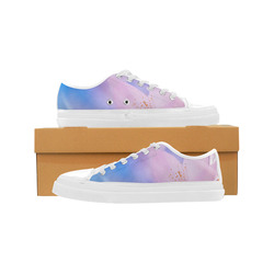 Sakura Cherry Blossom Spring Heaven Light Beauty Women's Canvas Zipper Shoes/Large Size (Model 001)