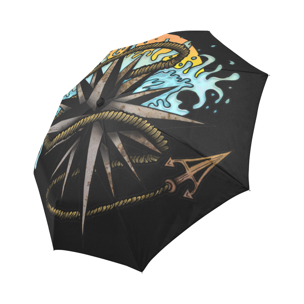 Nautical Splash Auto-Foldable Umbrella (Model U04)