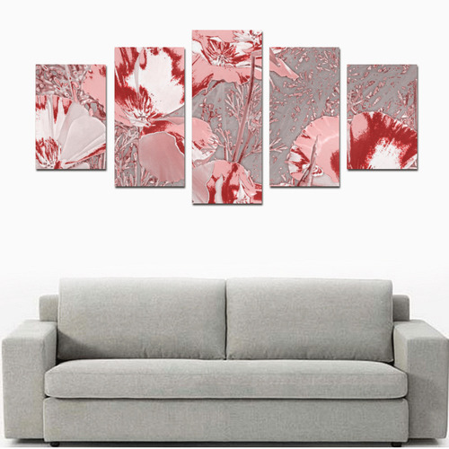 Amazing glowing flowers 2B by JamColors Canvas Print Sets D (No Frame)