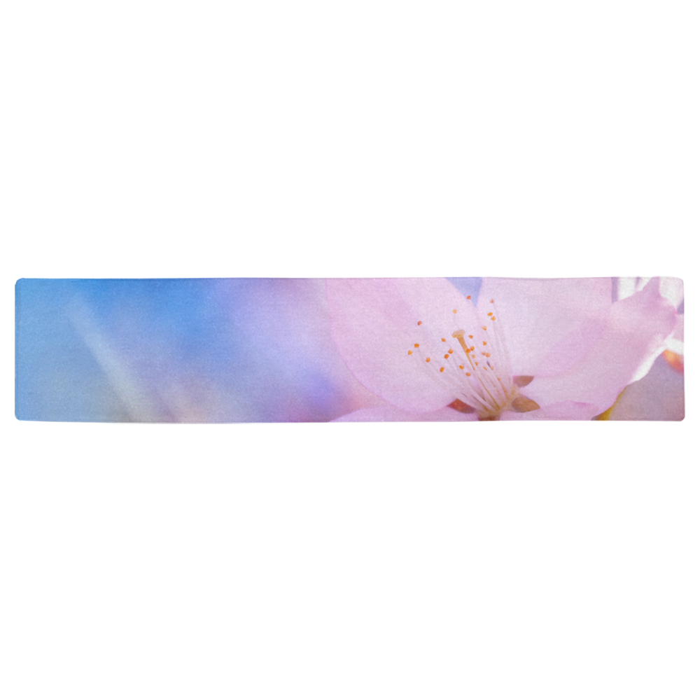 Sakura Cherry Blossom Spring Heaven Light Beauty Table Runner 16x72 inch