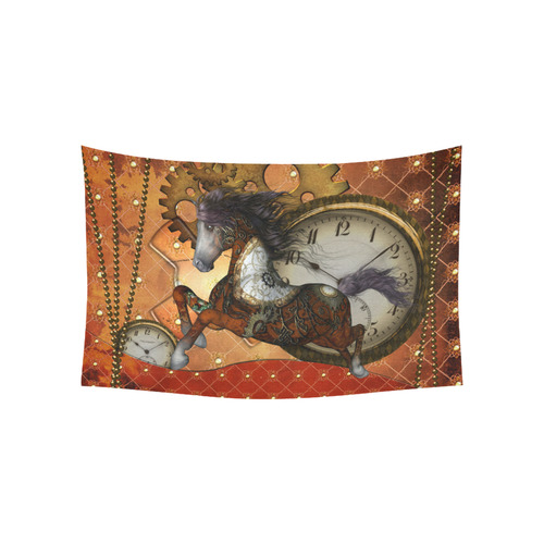 Steampunk, awesome steampunk horse Cotton Linen Wall Tapestry 60"x 40"