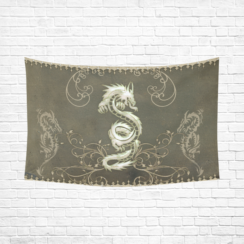 Chinese dragon Cotton Linen Wall Tapestry 90"x 60"