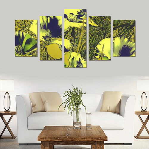 Amazing glowing flowers 2C by JamColors Canvas Print Sets C (No Frame)