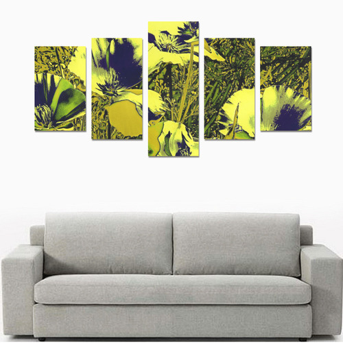 Amazing glowing flowers 2C by JamColors Canvas Print Sets C (No Frame)