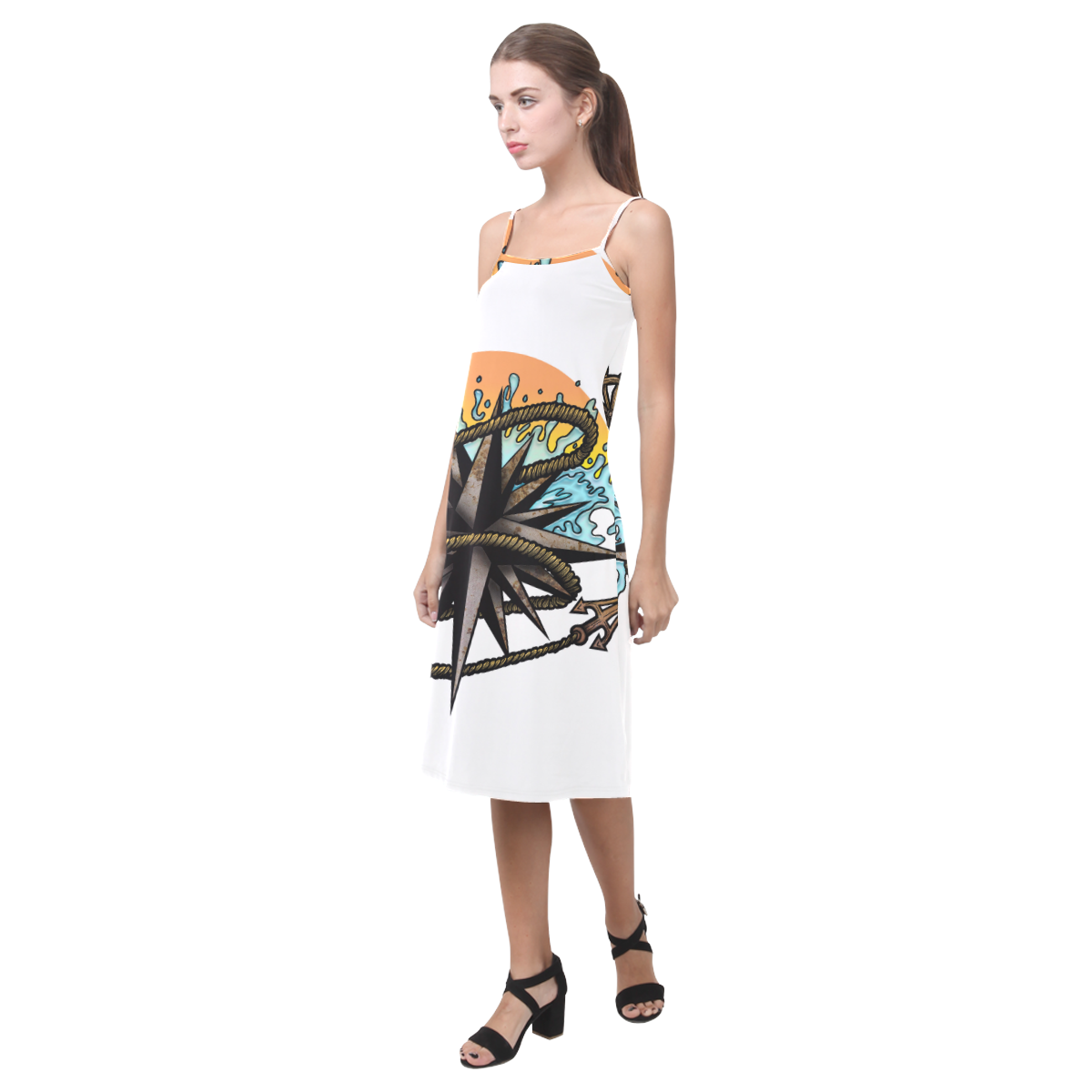Nautical Splash Alcestis Slip Dress (Model D05)