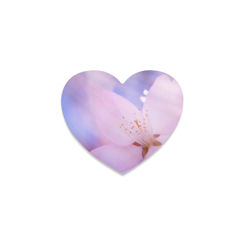 Sakura Cherry Blossom Spring Heaven Light Pink Heart Coaster