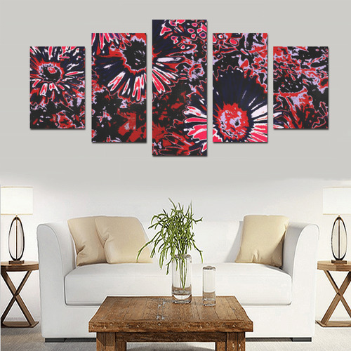 Amazing glowing flowers C by JamColors Canvas Print Sets D (No Frame)