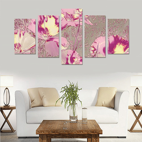 Amazing glowing flowers 2B by JamColors Canvas Print Sets C (No Frame)