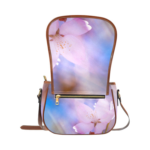 Sakura Cherry Blossom Spring Heaven Light Beauty Saddle Bag/Large (Model 1649)
