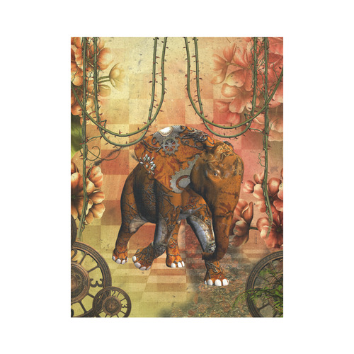 Steampunk, awesome steampunk elephant Cotton Linen Wall Tapestry 60"x 80"