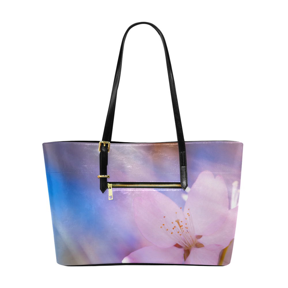 Sakura Cherry Blossom Spring Heaven Light Beauty Euramerican Tote Bag/Large (Model 1656)