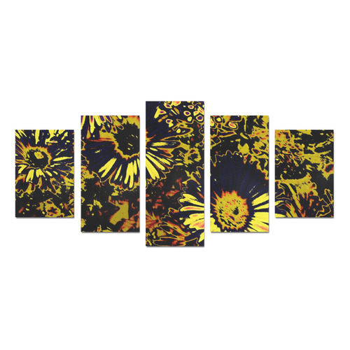 Amazing neon flowers B by JamColors Canvas Print Sets D (No Frame)
