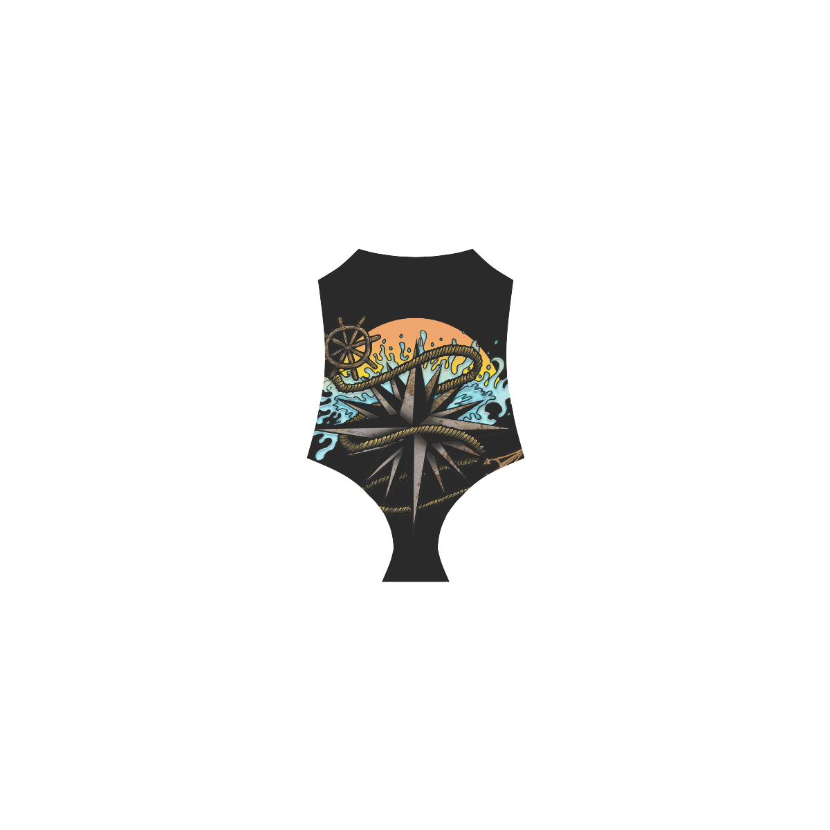 Nautical Splash Strap Swimsuit ( Model S05)