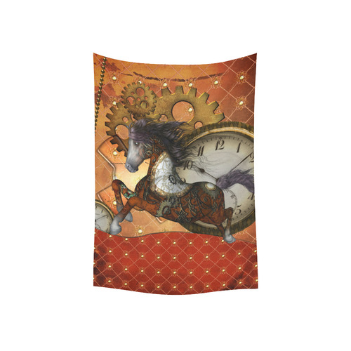 Steampunk, awesome steampunk horse Cotton Linen Wall Tapestry 40"x 60"