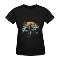 Nautical Splash Sunny Women's T-shirt (Model T05)