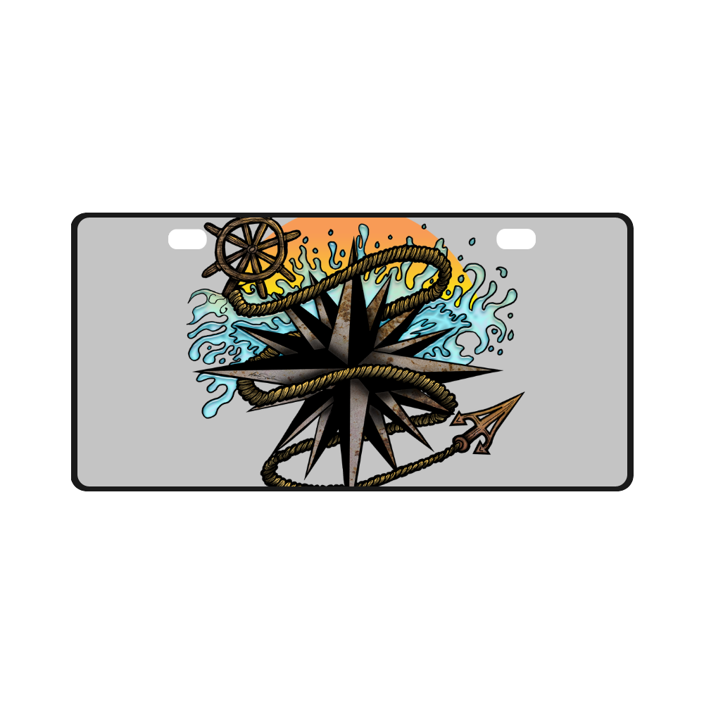 Nautical Splash License Plate