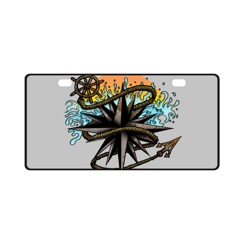 Nautical Splash License Plate