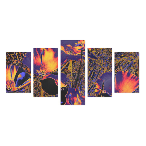 Amazing glowing flowers 2A by JamColors Canvas Print Sets C (No Frame)