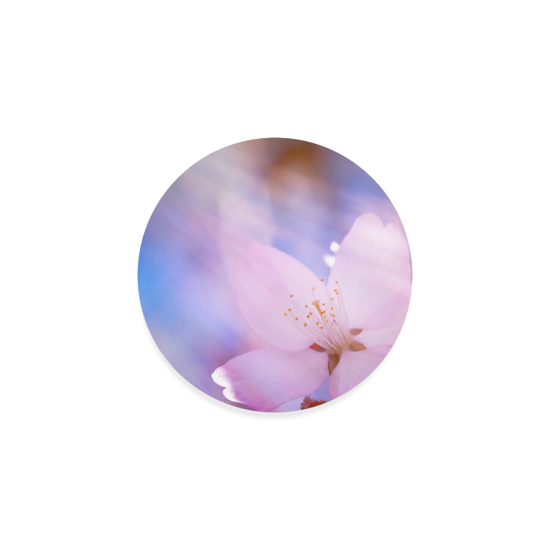 Sakura Cherry Blossom Spring Heaven Light Pink Round Coaster