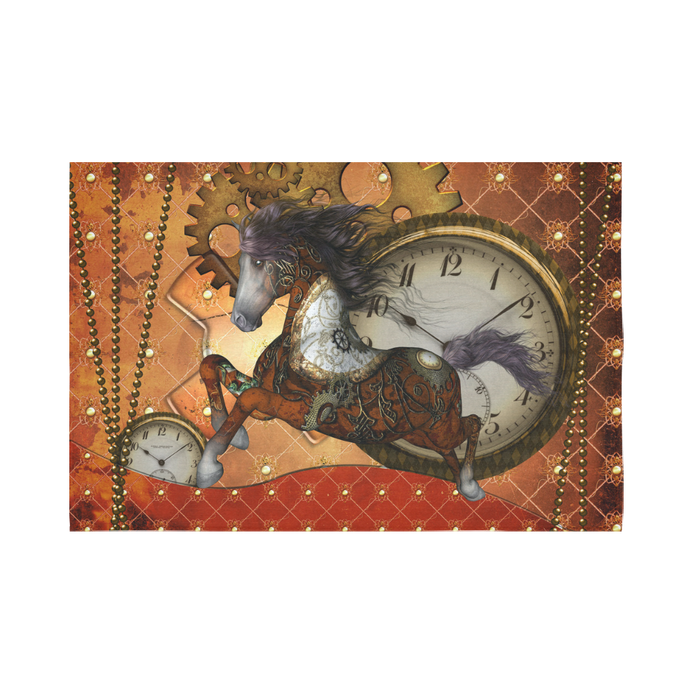 Steampunk, awesome steampunk horse Cotton Linen Wall Tapestry 90"x 60"