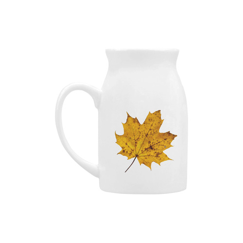 Maple Leaf Canada Autumn Yellow Fall Flora Cool Milk Cup (Large) 450ml