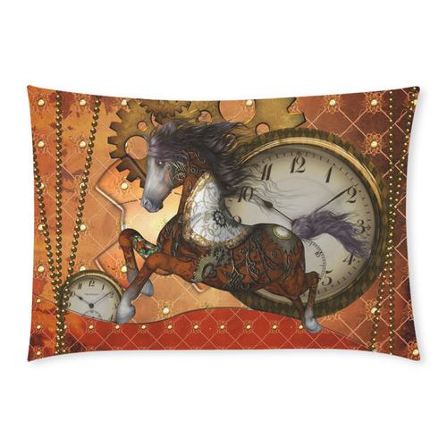 Steampunk, awesome steampunk horse Custom Rectangle Pillow Case 20x30 (One Side)