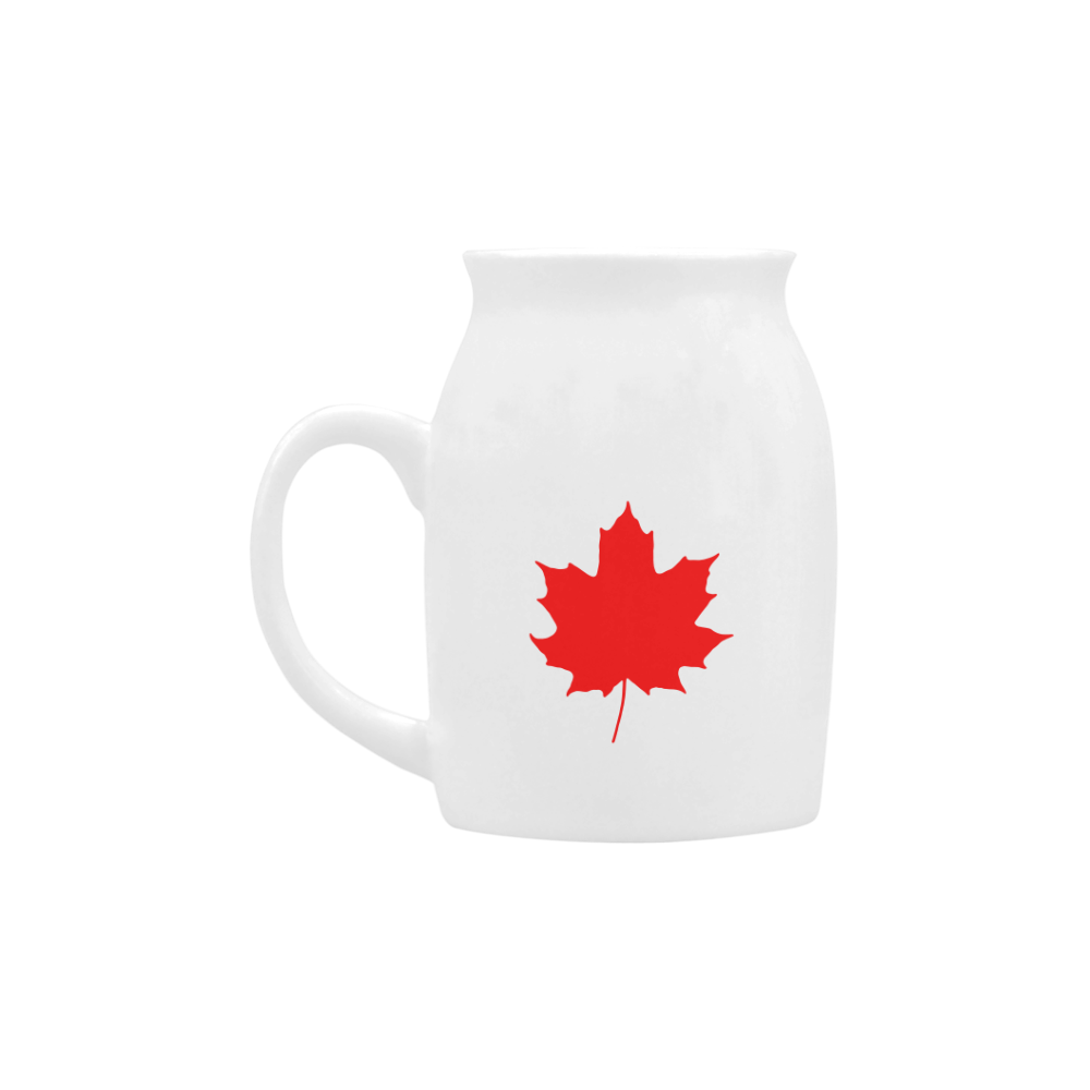 Maple Leaf Canada Autumn Red Fall Flora Beautiful Milk Cup (Small) 300ml