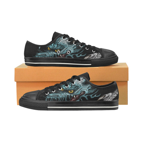 Dragon Soar Low Top Canvas Shoes for Kid (Model 018)