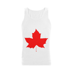 Maple Leaf Canada Autumn Red Fall Flora Nature Plus-size Men's Shoulder-Free Tank Top (Model T33)