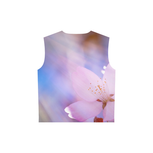Sakura Cherry Blossom Spring Heaven Light Beauty All Over Print Sleeveless Hoodie for Women (Model H15)