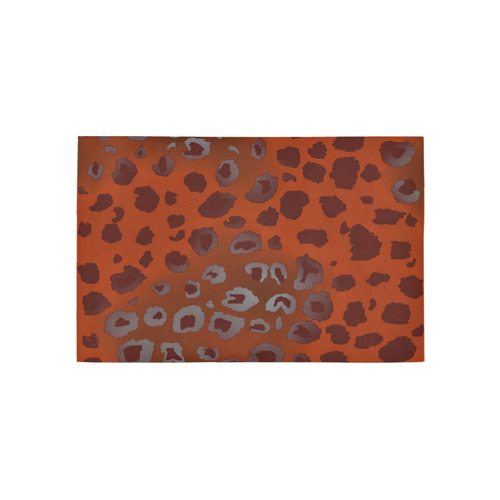 orange leopard Area Rug 5'x3'3''