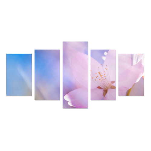Sakura Cherry Blossom Spring Heaven Light Beauty Canvas Print Sets C (No Frame)