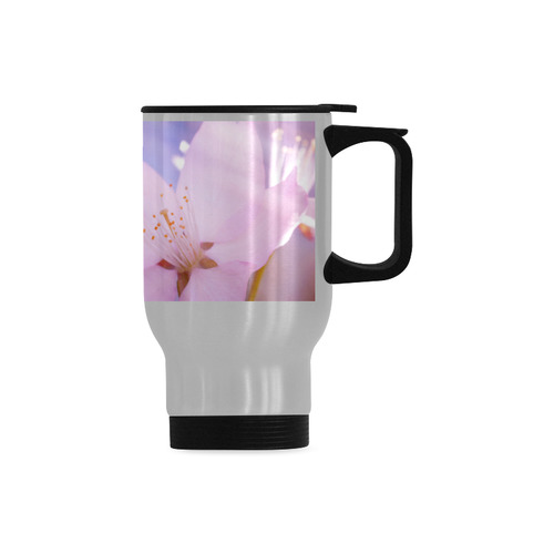 Sakura Cherry Blossom Spring Heaven Light Beauty Travel Mug (Silver) (14 Oz)
