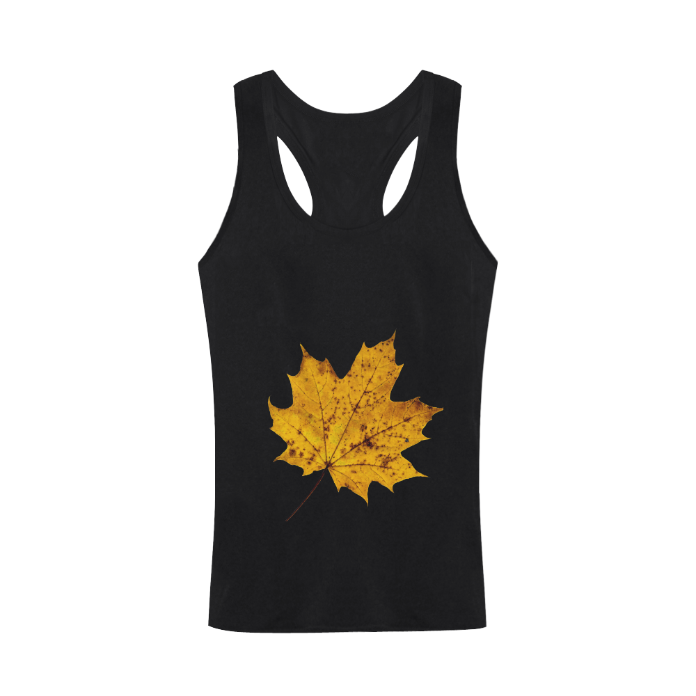 Maple Leaf Canada Autumn Yellow Fall Flora Cool Plus-size Men's I-shaped Tank Top (Model T32)