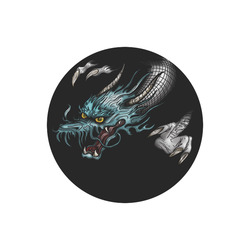Dragon Soar Round Mousepad