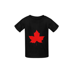 Maple Leaf Canada Autumn Red Fall Flora Nature Kid's  Classic T-shirt (Model T22)
