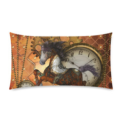 Steampunk, awesome steampunk horse Rectangle Pillow Case 20"x36"(Twin Sides)