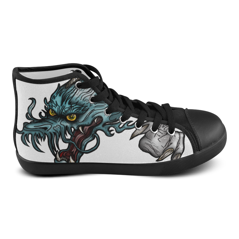 Dragon Soar Men's High Top Canvas Shoes (Model 002)