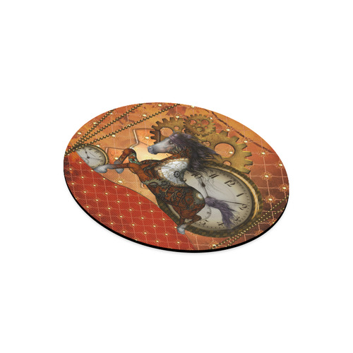 Steampunk, awesome steampunk horse Round Mousepad