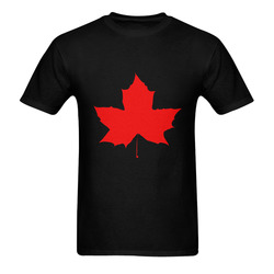 Maple Leaf Canada Autumn Red Fall Flora Nature Men's T-Shirt in USA Size (Two Sides Printing)