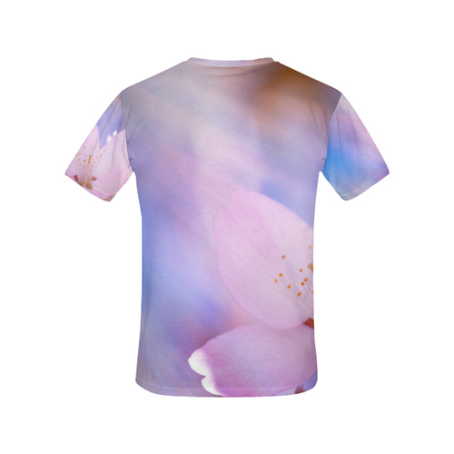 Sakura Cherry Blossom Spring Heaven Light Beauty All Over Print T-Shirt for Women (USA Size) (Model T40)