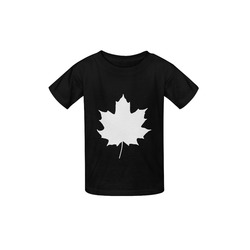 Maple Leaf Canada Autumn White Fall Flora Season Kid's  Classic T-shirt (Model T22)