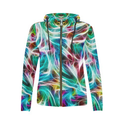 Misty Moods - Jera Nour All Over Print Full Zip Hoodie for Women (Model H14)
