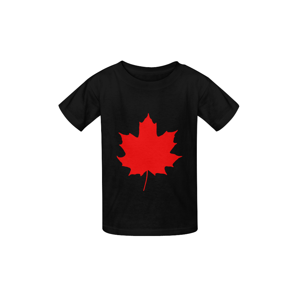 Maple Leaf Canada Autumn Red Fall Flora Beautiful Kid's  Classic T-shirt (Model T22)