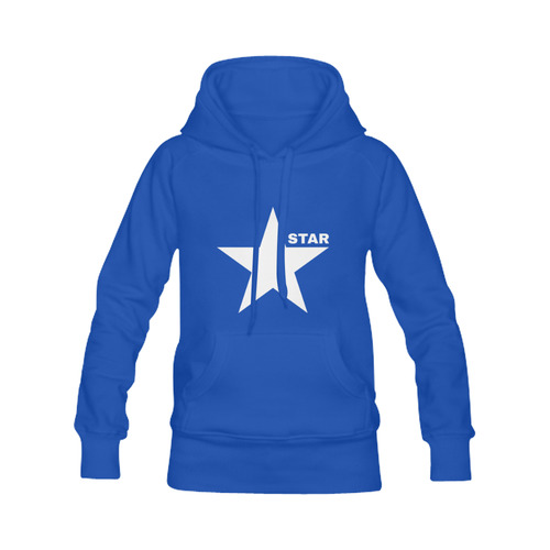 White Star Patriot America Symbol Freedom Strong Men's Classic Hoodie (Remake) (Model H10)